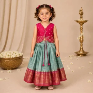 Magenta & Teal Festive Lehenga