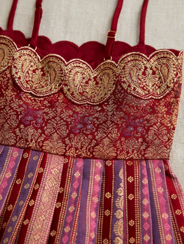media-generation-angle-detail-0-a64f0af4-f06c-4250-8b58-018321f4433c Red and Pink Rangkat Banarasi Georgette Dress