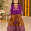 Semi Pattu Lehanga with Magenta Blouse Jacket