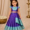Royal Purple & Teal Pattu Pavadai