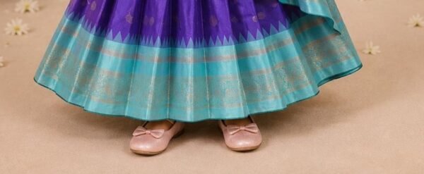 Royal Purple & Teal Pattu Pavadai
